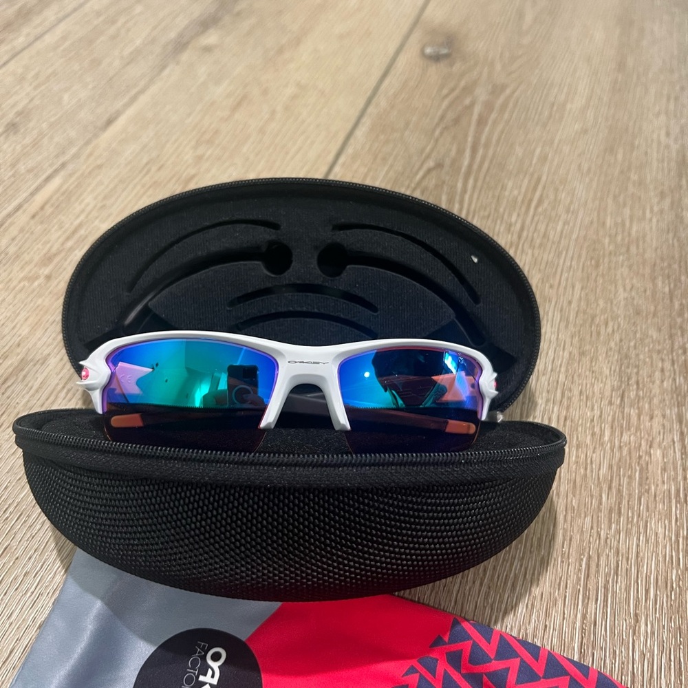 Oakley White and Blue Sunglasses